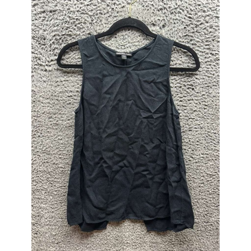 James Perse Los Angeles Cotton Linen Shell Sleeveless Top Black Womens‎ Size 1